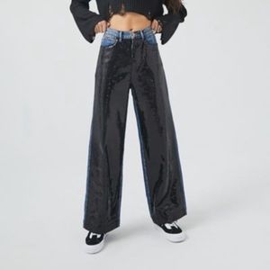 nwt urban outfitters sequin panel denim